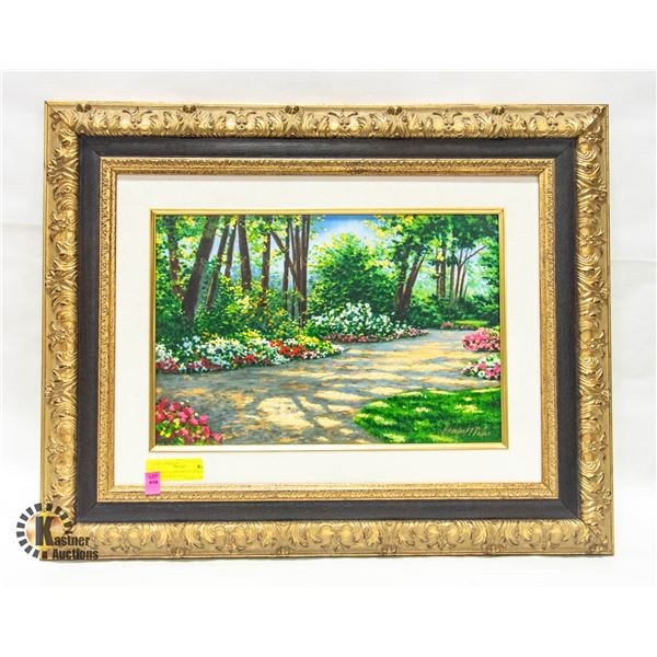 FRAMED SERIGRAPH IN COLOR ON CANVAS  BEAUTIFUL