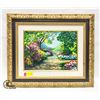 Image 1 : FRAMED SERIGRAPH IN COLOR ON CANVAS "ENCHANTED