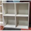 Image 1 : 4 SECTION WHITE CUBE SHELF 29" X 12" X 29"