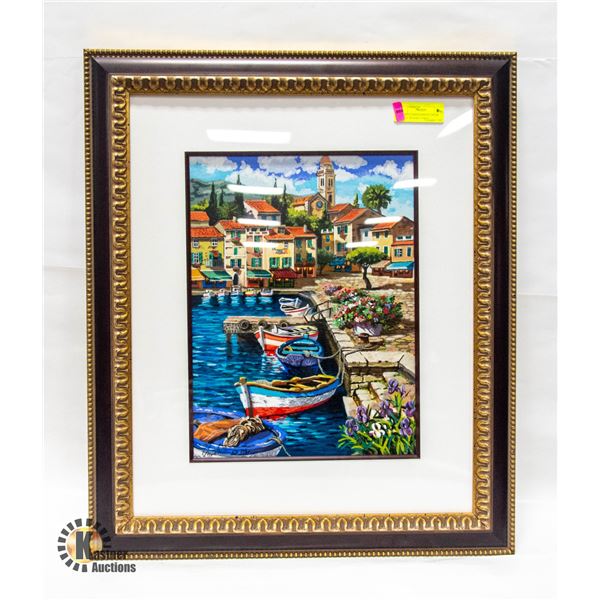 FRAMED SERIGRAPH IN COLOR #65/750 "RESORT TOWN"