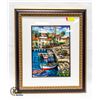 Image 1 : FRAMED SERIGRAPH IN COLOR #65/750 "RESORT TOWN"