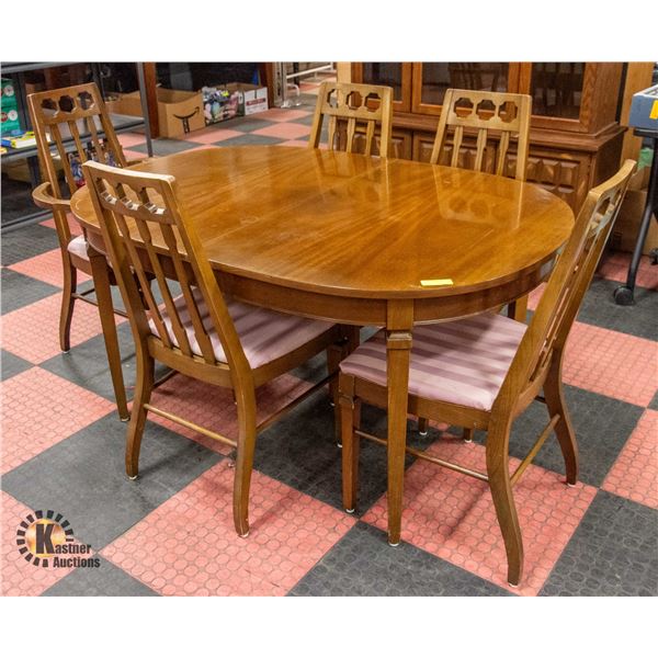 WOODEN DINING TABLE WITH 5 CHAIRS