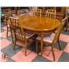 Image 1 : WOODEN DINING TABLE WITH 5 CHAIRS