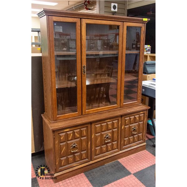 WOODEN BUFFET AND HUTCH