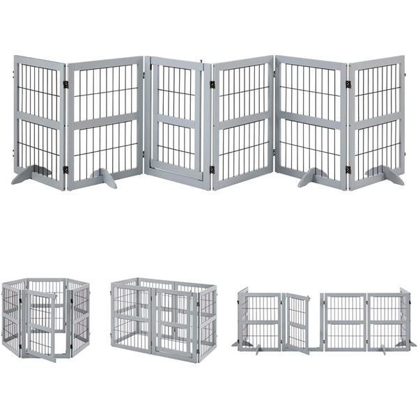 NEW UNIPAWS EXTRA WIDE PET GATES WITH DOOR