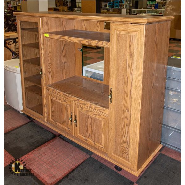 OAK ENTERTAINMENT CENTRE- 51" X 63" X 19"