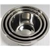 Image 5 : 3 NEW STAINLESS STEEL MIXING BOWLS - 7"-8.5"-10"
