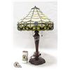 Image 1 : REPLICA TIFFANY TABLE LAMP 25" (HAS A CRACK IN THE STEM)