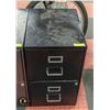 Image 1 : BLACK 2 DRAWER FILING CABINET 14" X 18" X 24"