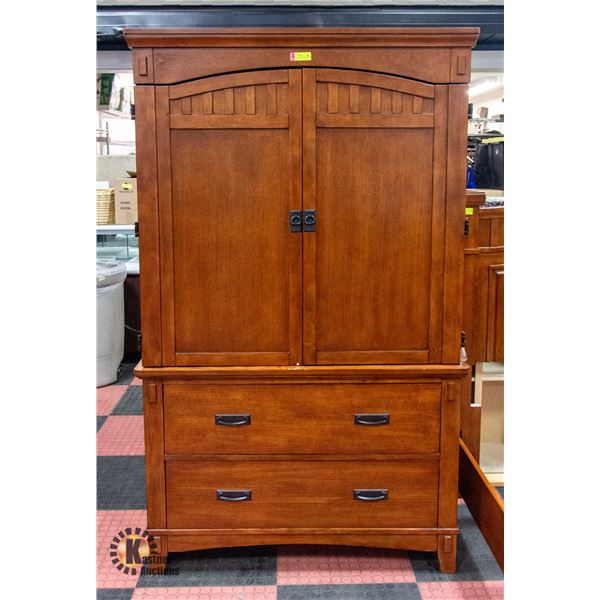 ASHLEY FURNITURE ARMOIRE OAK 74 X 45 X 23 Ashley furniture armoire oak 74 x 45 x 23