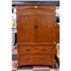 Image 1 : ASHLEY FURNITURE ARMOIRE OAK 74" X 45" X 23"