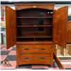 Image 2 : ASHLEY FURNITURE ARMOIRE OAK 74" X 45" X 23"