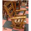 Image 2 : WALNUT GLIDER ROCKING CHAIR 40" X 25" X 30"