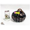 Image 1 : LARGE GLASS PUMPKIN DCOR AMBER BROWN AND BLACK