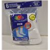 Image 1 : WHITE CREW SOCKS 6-12 SIZE 6-PACK