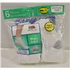 Image 1 : ANKLE SOCKS WHITE 12-16 SIZE 6-PACK