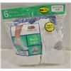 Image 1 : ANKLE SOCKS WHITE 12-16 SIZE 6-PACK