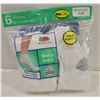 Image 1 : ANKLE SOCKS WHITE 12-16 SIZE 6-PACK