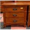 Image 1 : ASHLEY FURNITURE OAK NIGHT STAND 30" X 28.5" X 18"