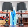 Image 1 : PAIR OF BLACK LAMPS