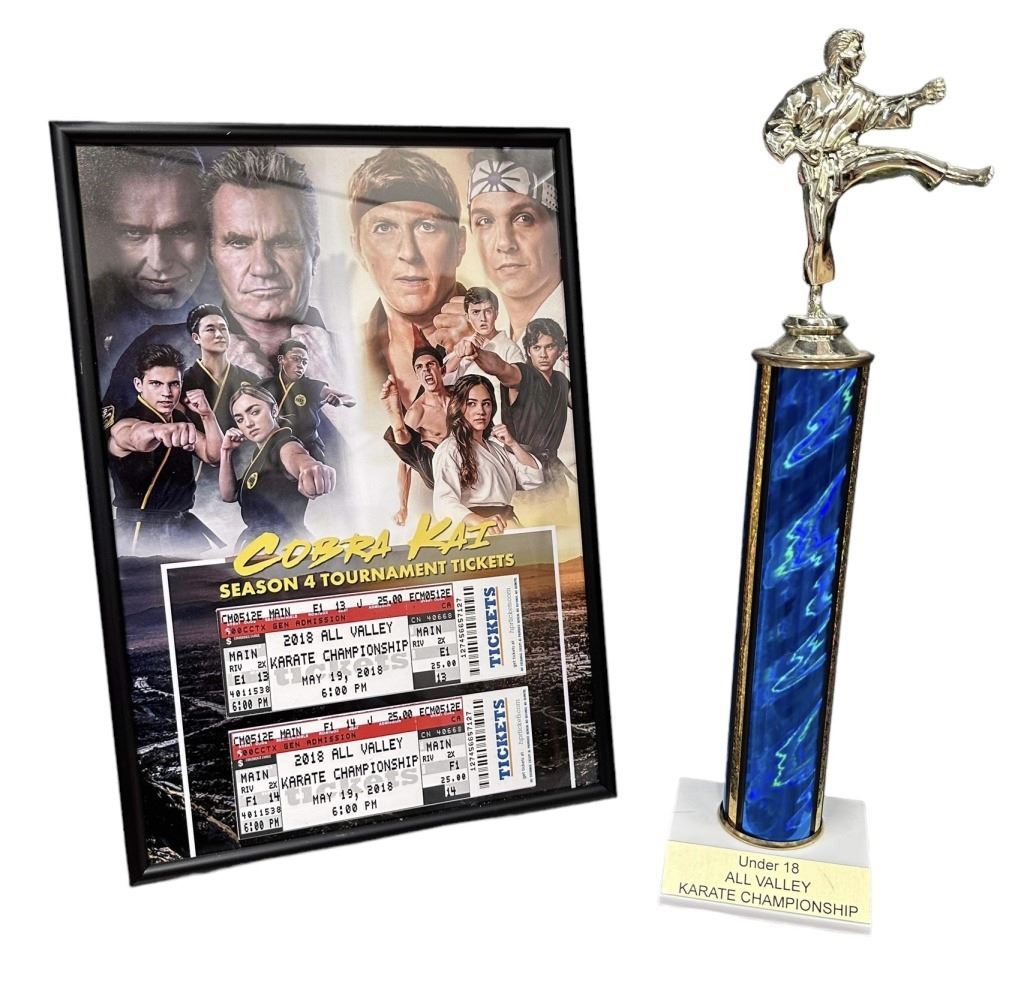 Cobra Kai (2018-2023) - All Valley Karate Trophy And 4 Tournament Tickets