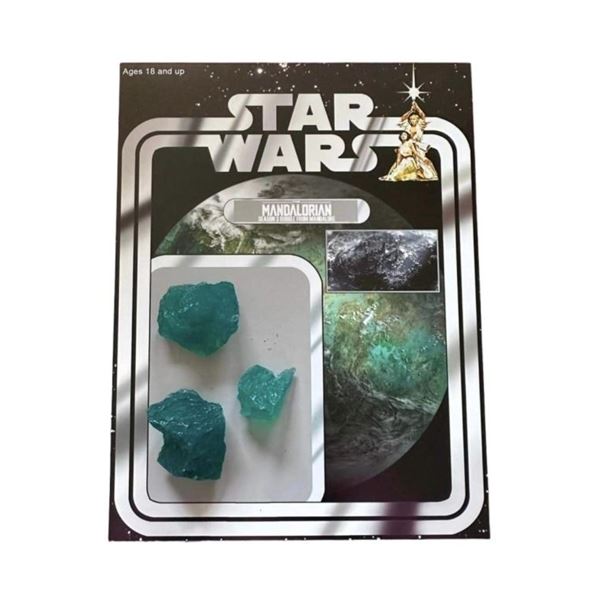 Star Wars The Mandalorian (2019-) - 3 Prop Rocks From Planet Mandalore With Display