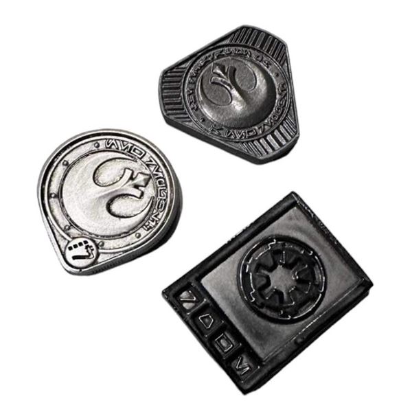 Star Wars The Mandalorian (2019-) & The Book of Boba Fett (2021)  Set of 3 New Republic Credit Coins