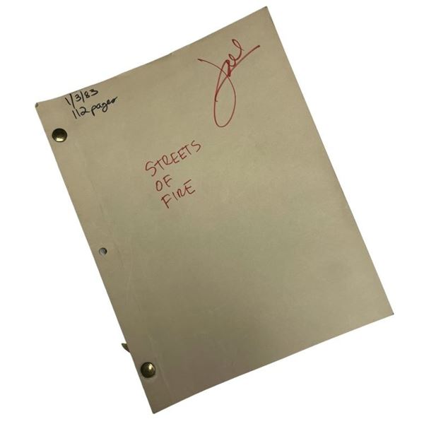 Streets of Fire (1984) - Signed Original Script (From Joel Silver)