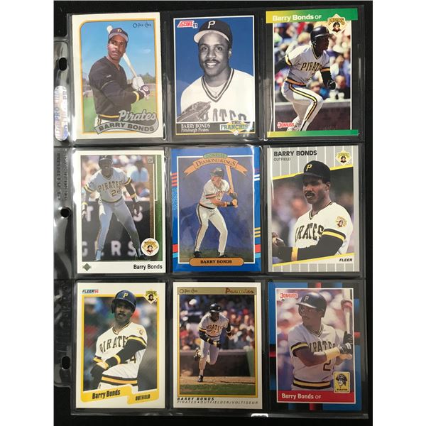 BARRY BONDS BASEBALL CARD LOT