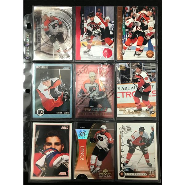 LOT OF ERIC LINDROS INSERT CARDS