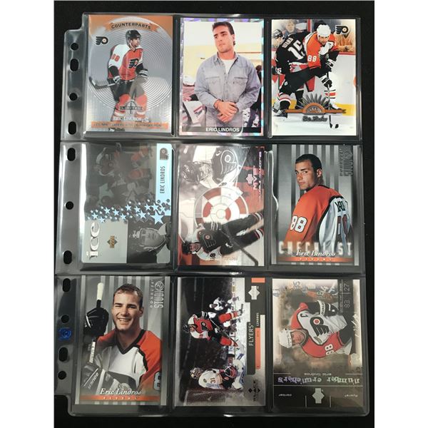 LOT OF ERIC LINDROS INSERT CARDS