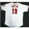 Image 1 : Cincinnati Reds Joey Votto Autographed White Majestic Authentic Game Issued Jersey Size 50 Beckett