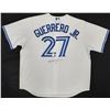 Image 1 : Toronto Blue Jays Vladimir Guerrero Jr. Autographed White Majestic Size XXL Jersey JSA