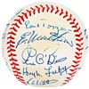 Image 2 : MLB Old Timers Game Signed Official MLB Baseball With 18 Autos Including Ernie Banks (BECKETT C