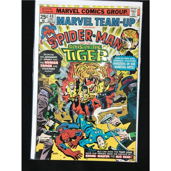 MARVEL COMICS TEAM UP NO.40 SPIDER-MAN AND SONS OF TIGER