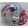 Image 1 : MAC JONES SIGNED NEW ENGLAND PATRIOTS FULL SIZE SPEED HELMET (BECKETT COA)