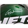 Image 2 : GARRETT WILSON SIGNED NY JETS FULL SIZE FOOTBALL HELMET (BECKETT COA)