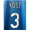 Image 2 : EDDIE YOST SIGNED KANSAS CITY ROYALS BASEBALL JERSEY (JSA COA)