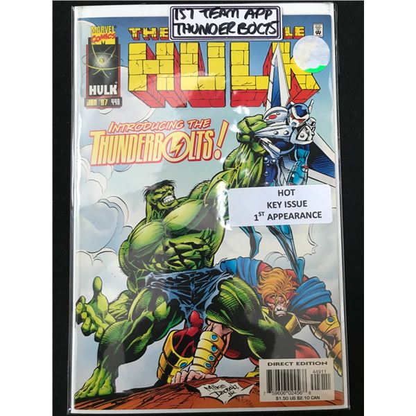 MARVEL COMICS THE INCREDIBLE HULK NO.449 (1ST APPEARANCE THUNDER BOLTS)