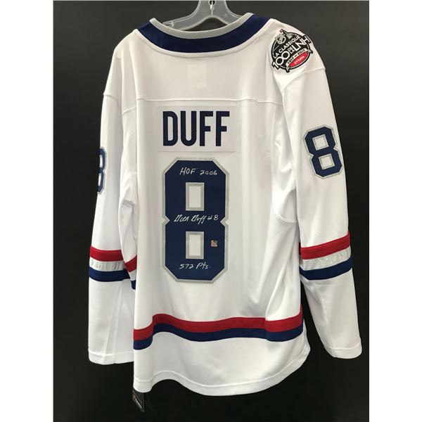 DICK DUFF SIGNED MONTREAL CANADIANS 100TH ANNIVERSARY PRO JERSEY (COJO COA)