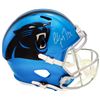 Image 1 : CHRISTIAN MCCAFFREY SIGNED CAROLINA PANTHERS FULL SIZE SPEED HELMET (BECKETT COA)