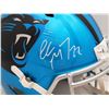 Image 2 : CHRISTIAN MCCAFFREY SIGNED CAROLINA PANTHERS FULL SIZE SPEED HELMET (BECKETT COA)