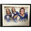 Image 1 : SLAPSHOT MOVIE THE HANSON BROTHERS SIGNED 8X10 (JSA COA)