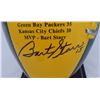 Image 2 : Bart Starr Autographed Green Bay Packers Porcelain Football TriStar Holo And Beckett