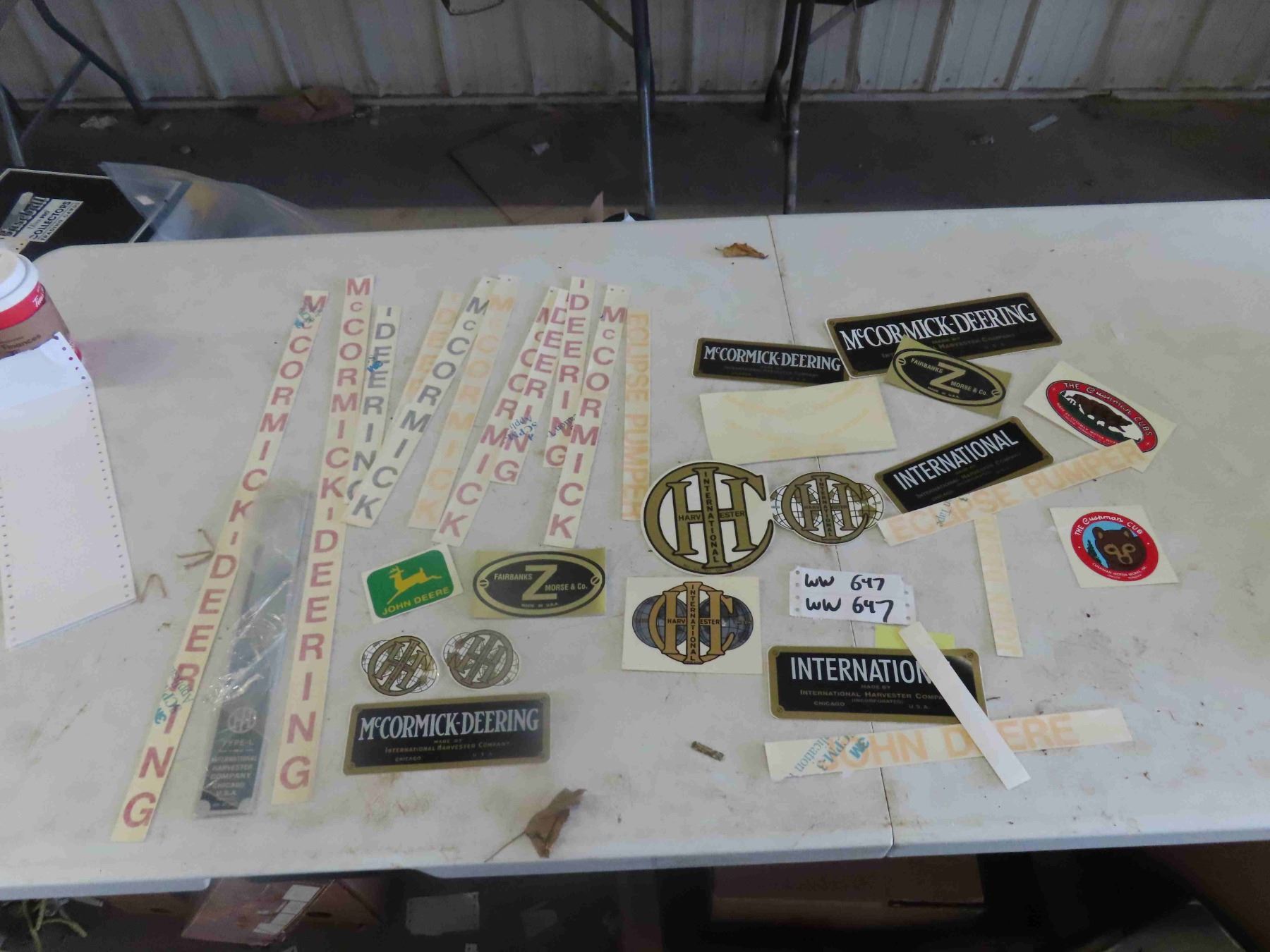 Tractor / Implement Decals : McCormick , John Deere, International