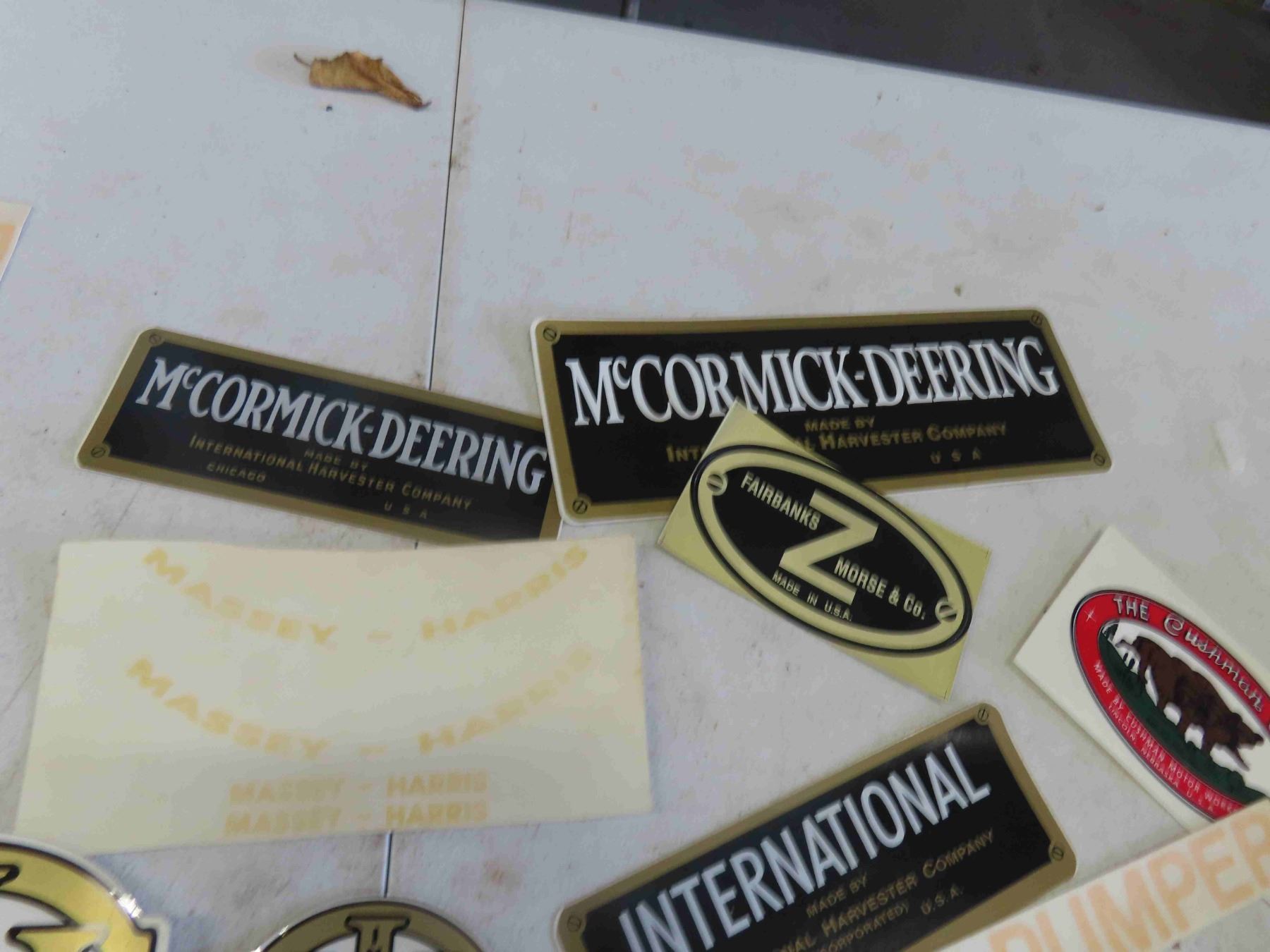 Tractor / Implement Decals : McCormick , John Deere, International