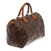 Image 3 : Louis Vuitton Brown Monogram Canvas Leather Speedy 30 Satchel Bag