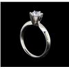 Image 4 : 14KT White Gold 0.65 ctw Round Cut Diamond Solitaire Ring