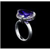 Image 4 : GIA Cert 6.52 ctw Tanzanite and Diamond Ring - 14KT White Gold