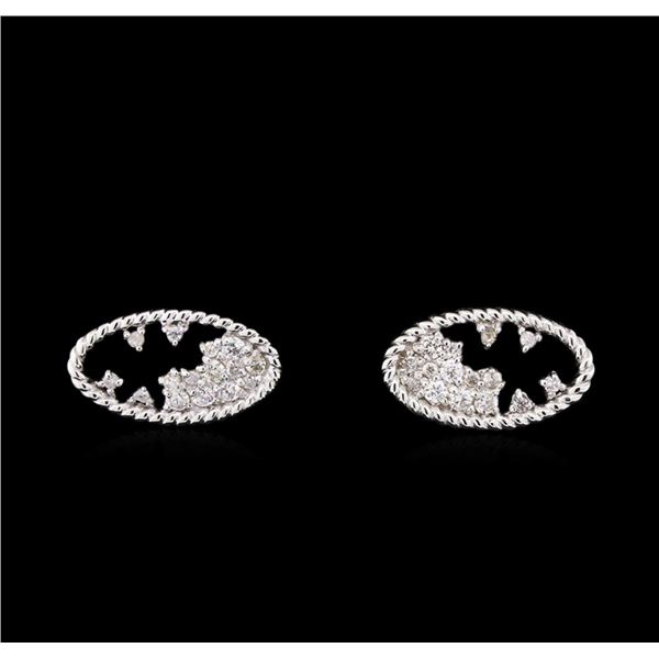 0.27 ctw Diamond Earrings - 14KT White Gold